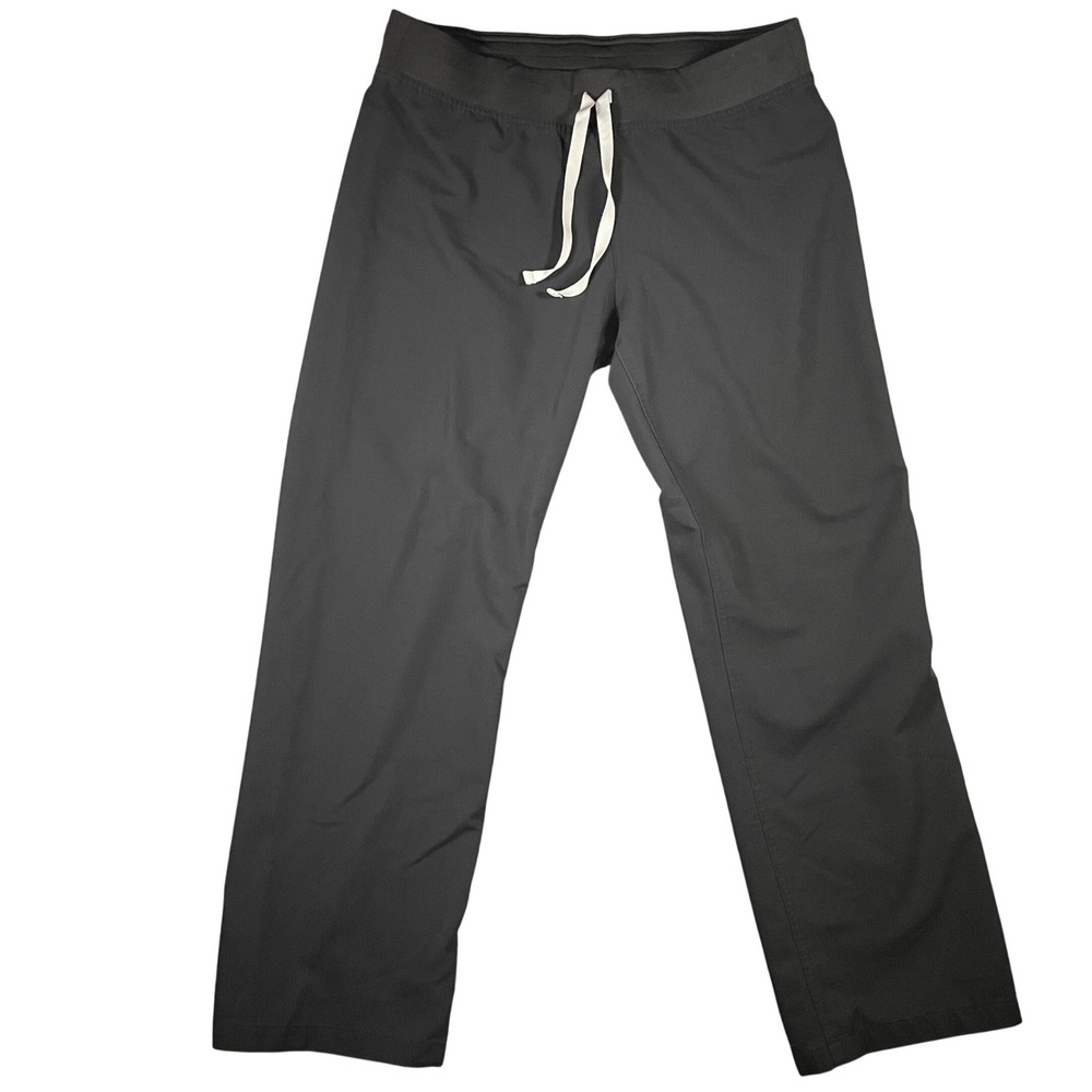 FIGS Scrub Pants Livingston Straight Leg Medium Petite Black Workwear Medical